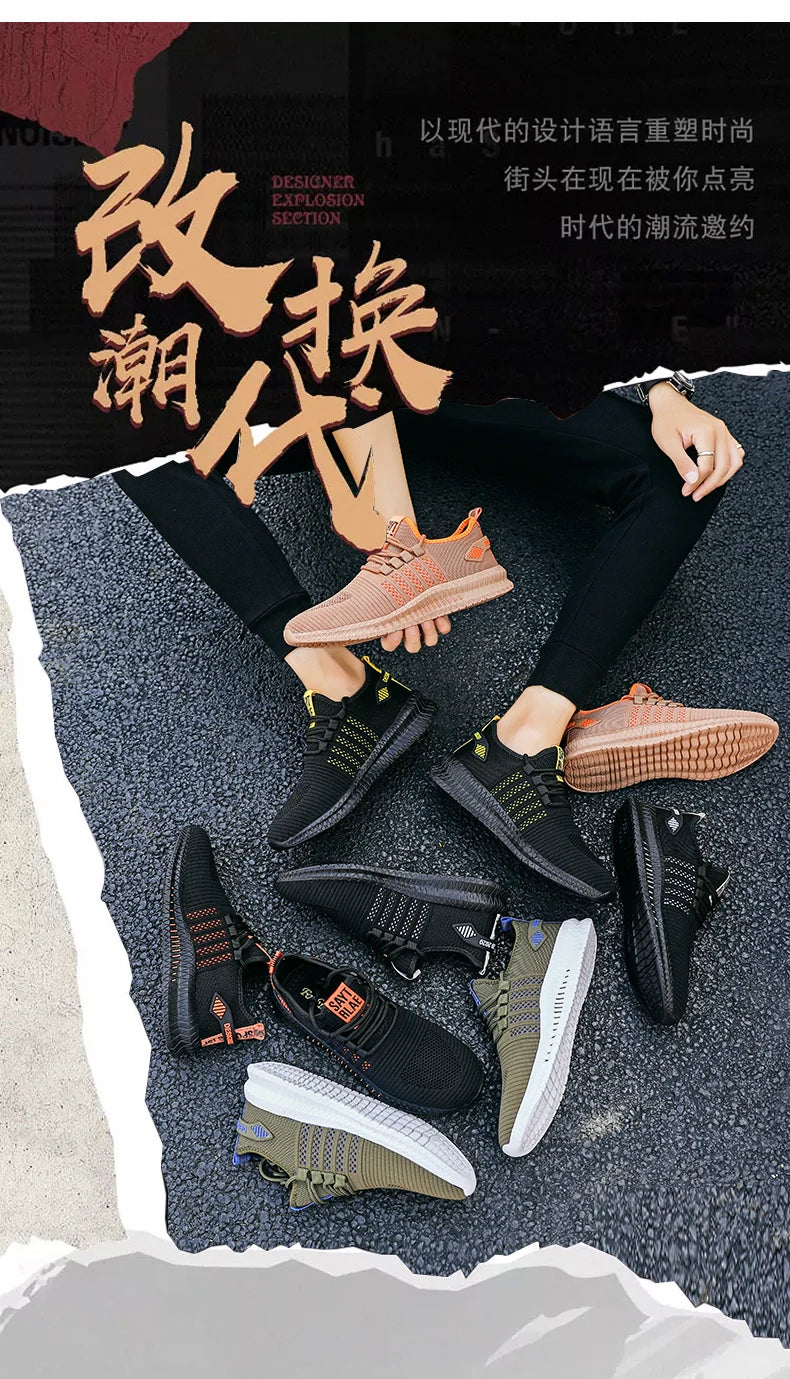 Big Size 48 Sneakers Shoes Men Lightweight Breathable Running Walking Male Footwear Lace-up Adult Sneakers Zapatillas De Deporte.