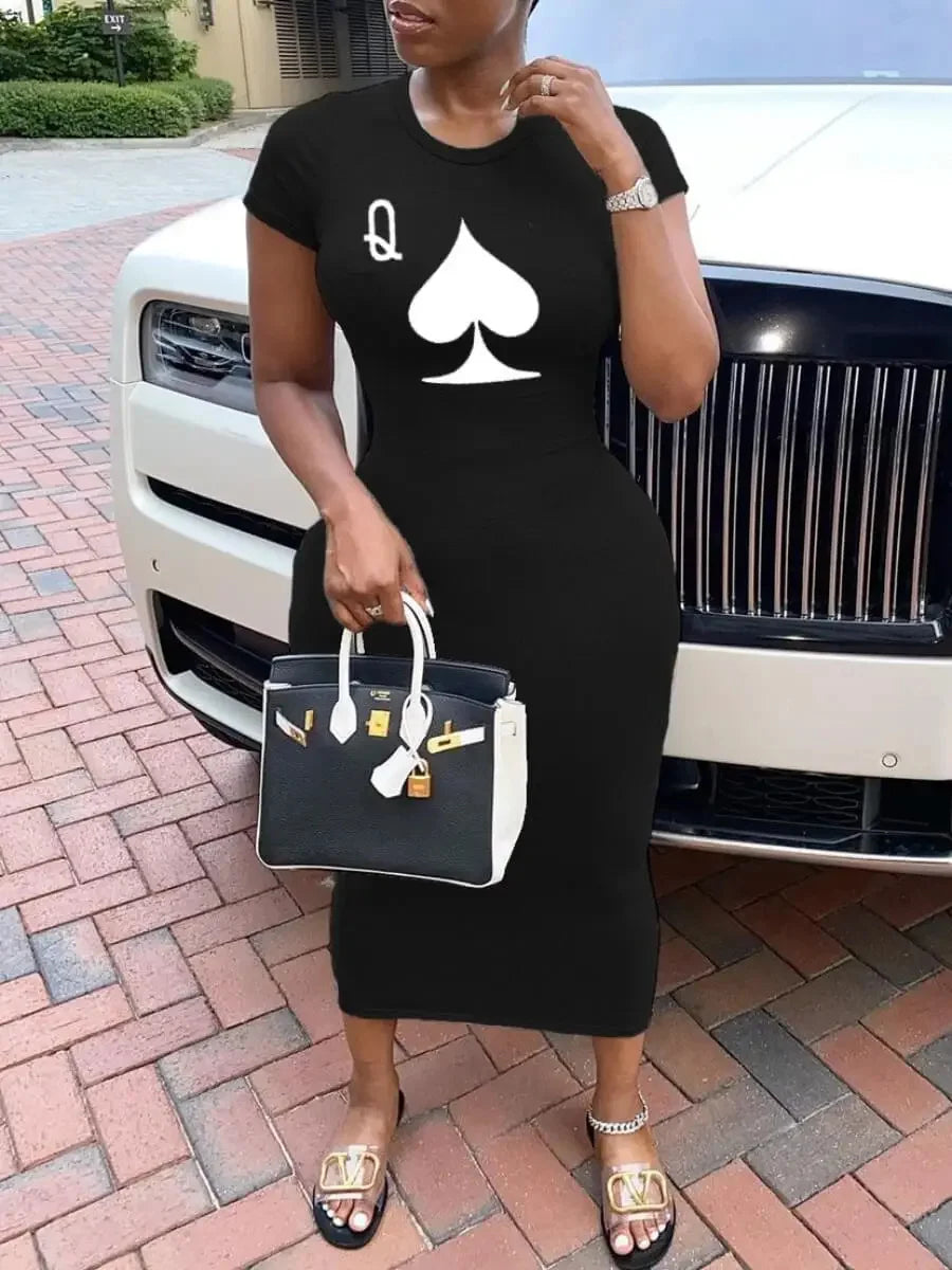 Frauen Sexy Lange T-shirt Kurzarm Sommer Plus Größe Schwarz Kleid Schwarz Print T-shirts kleid Mode Weißes T-shirt Cas.