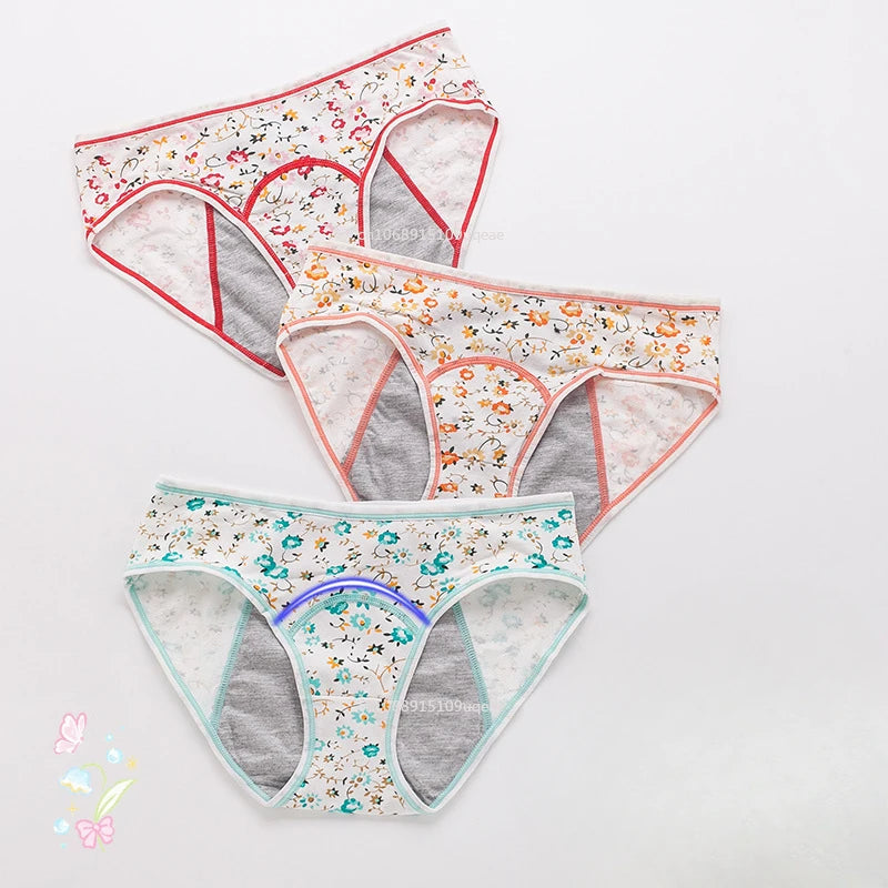 Women's Briefs Physiological GirlsPants Leak-proof Menstrual Underwear Cotton Ladies Breathable Cute Under Panties Underwear.