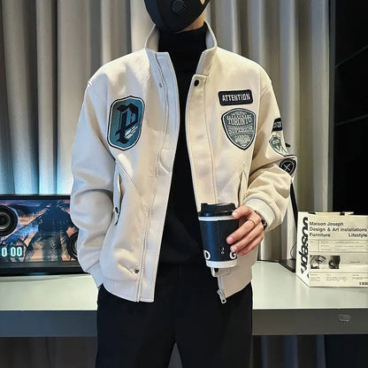 Male Bomber Jackets Stand Collar Short Korean Reviews Many Original Brands Men's Quilted Padded Coats Winter Casual Stylish Work.