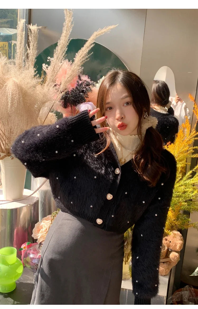 2025 Korea Geraffte Rollkragen Frauen Pullover Herbst Winter Warme Pullover Schlank Tops Gestrickte Pullover Jumper Weiche Pull Weibliche.