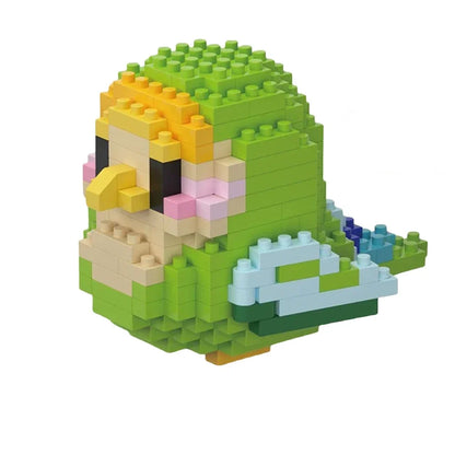 KNEW BUILT Colorful Parrot Micro Mini Building Blocks Assembly Toys 3D Model Bricks for Birds Funs Hands-on Ability Gift.