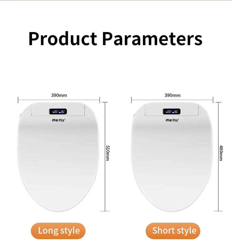 Intelligenter elektronischer Toilettensitzbezug – kabellose Fernbedienung, 3-in-1-Warmsystem, wassersparend – beheizt, trocken, waschen für modernes Badezimmer