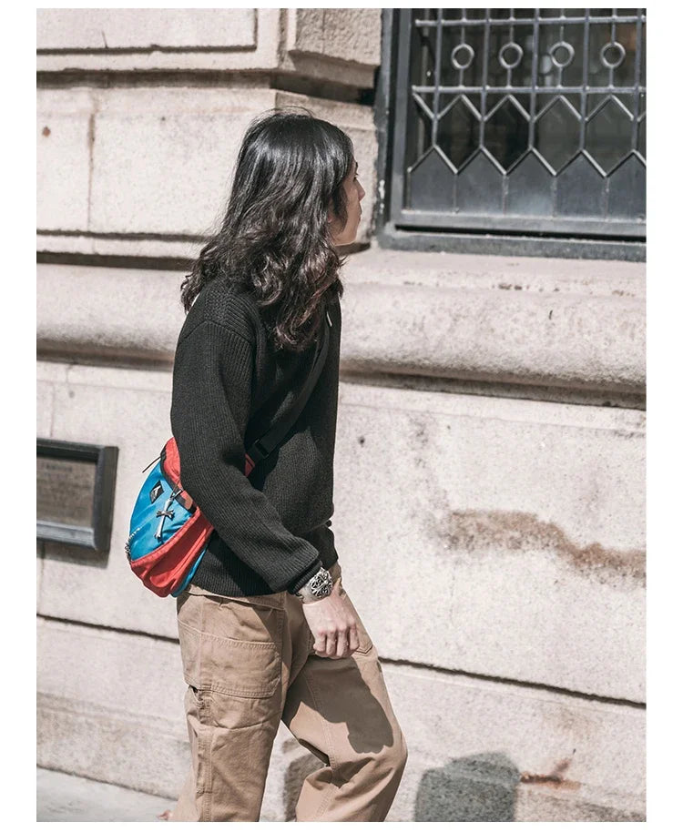 Bronson WWII USAAF Type A-1 Mechanic Sweater Men Heavyweight V-Neck Knit Jumper.