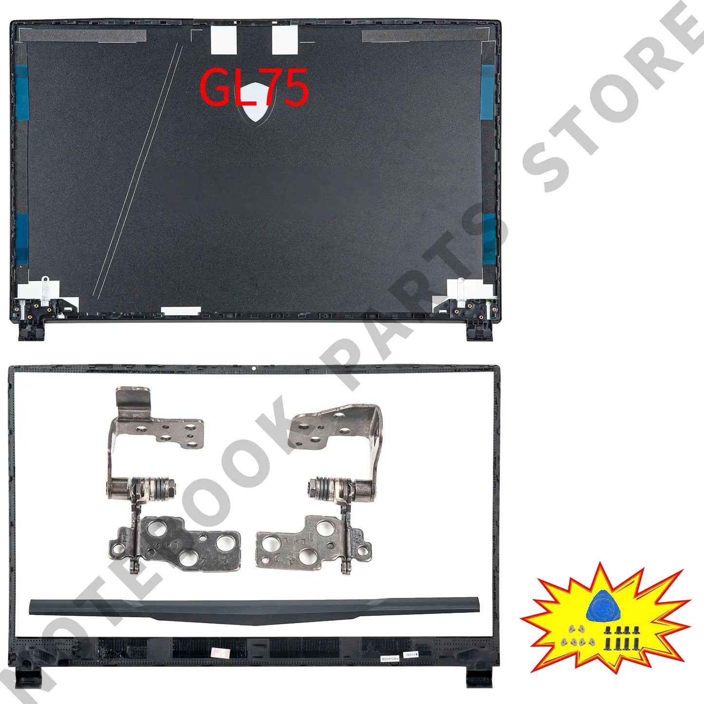 Laptop Housing Case For GE75 GP75 GL75 RAIDER/Leopard 8SG 9SE MS-17E3 17E7 17E9 New Back Cover Bezel Hinges PC Parts Replace.
