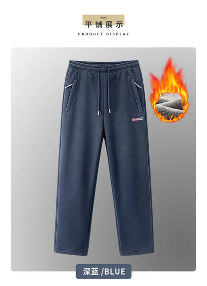 Winter Fleece Ski Pants Men's High Quality Extreme Cold Wool Thick Warm Trousers Women New 2025 Outdoor Camping Work Sweatpants.