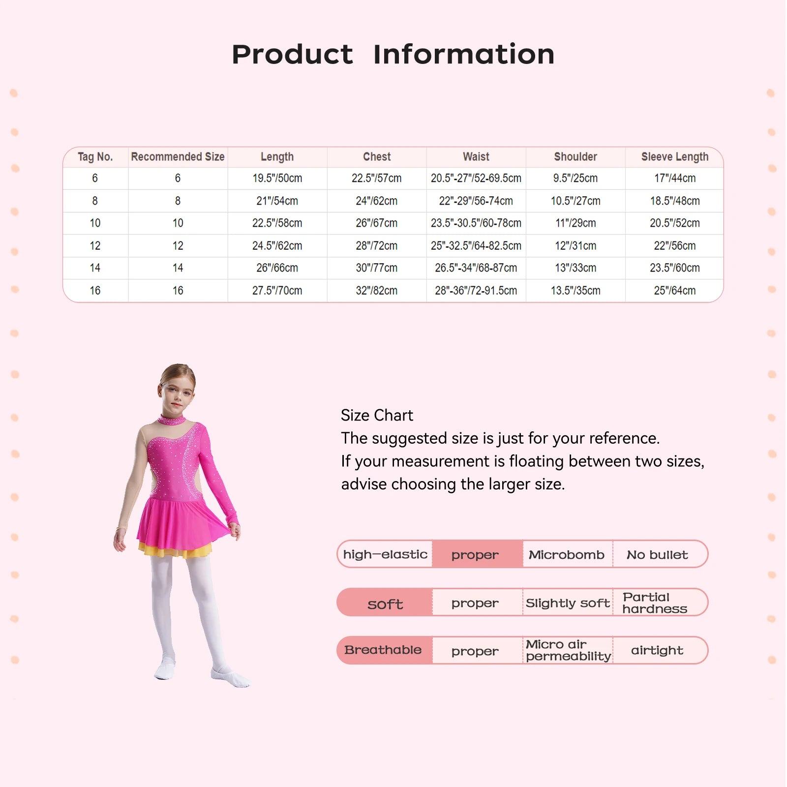 Kinder Mädchen Eiskunstlauf Kleid Lyrical Ballett Tanz Rhythmische Gymnastik Leistung Kostüm Langarm Strass Trikot.