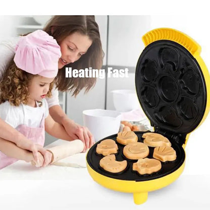 Mini Electric Walnut Cake Maker Automatic Nut Waffle Bread Machine Sandwich Iron Toaster Baking Breakfast Pan Oven 220V EU plug.