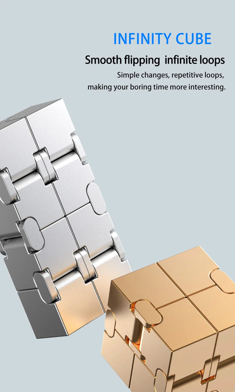 Magic Cube Stress Relief Toy Infinity Cube Portable Educational Toys Decompress Relax Toys for Children Adults Christmas Gift.