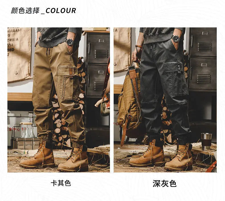 ARENS Techwear Cargo Pants Men Black Cargo Trousers Male Vintage Japanese Streetwear Hip Hop Pockets Casual Safari Style Loose.
