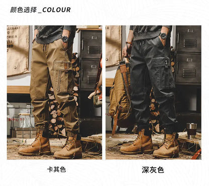 ARENS Techwear Cargo Pants Men Black Cargo Trousers Male Vintage Japanese Streetwear Hip Hop Pockets Casual Safari Style Loose.