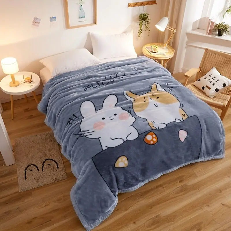 Winter Raschel Blankets Thickened Soft Comfortable and Fluffy Plush Quilt Home Multifunctional Single Person Double Warm Blanket