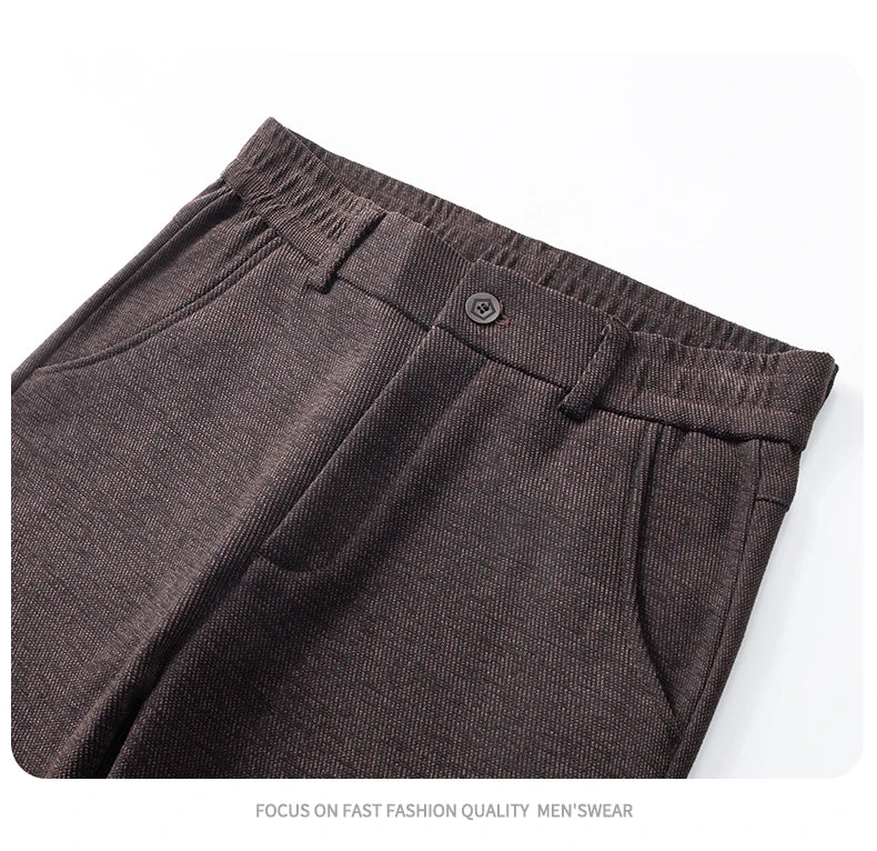 Men's Winter Velvet Casual Pants Thickened Warm Slim Fit Comfortable Solid Color Trousers Korean Fleece  Fashion Outdoor Jogging