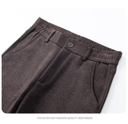 Men's Winter Velvet Casual Pants Thickened Warm Slim Fit Comfortable Solid Color Trousers Korean Fleece  Fashion Outdoor Jogging