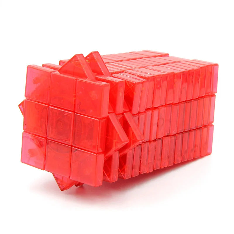 Limited Edition Cube 3x3x17 Magic Cube Black Speed Cube  Primary Color Transparent Red Unequal Order 3317 Educational Funny Toys.