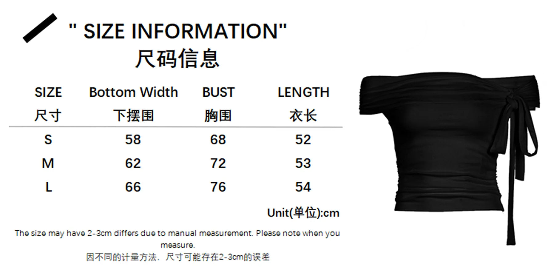 Gentle Style Asymmetric Knotted Straps with One Shoulder Solid Color Top Pleated Waist and Slim and Versatile Short Sleeves.