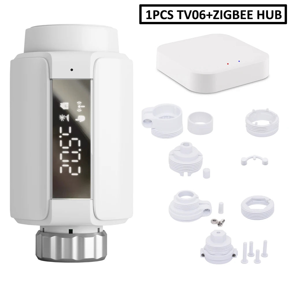 WIFI & Zigbee Thermostatic Radiator Valve Smart Radiator Actuator TRV Temperature Controller Voice Control via Tuya Zigbee2MQTT