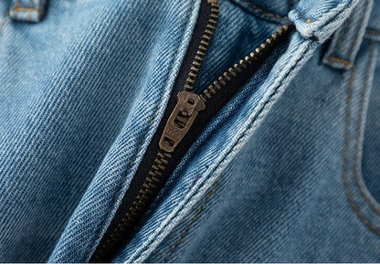 High Waist Straight Leg Jeans Women's Fashionable Denim Wide Leg Pants Slimming Narrow Version Floor-Length Autumn New Arrival