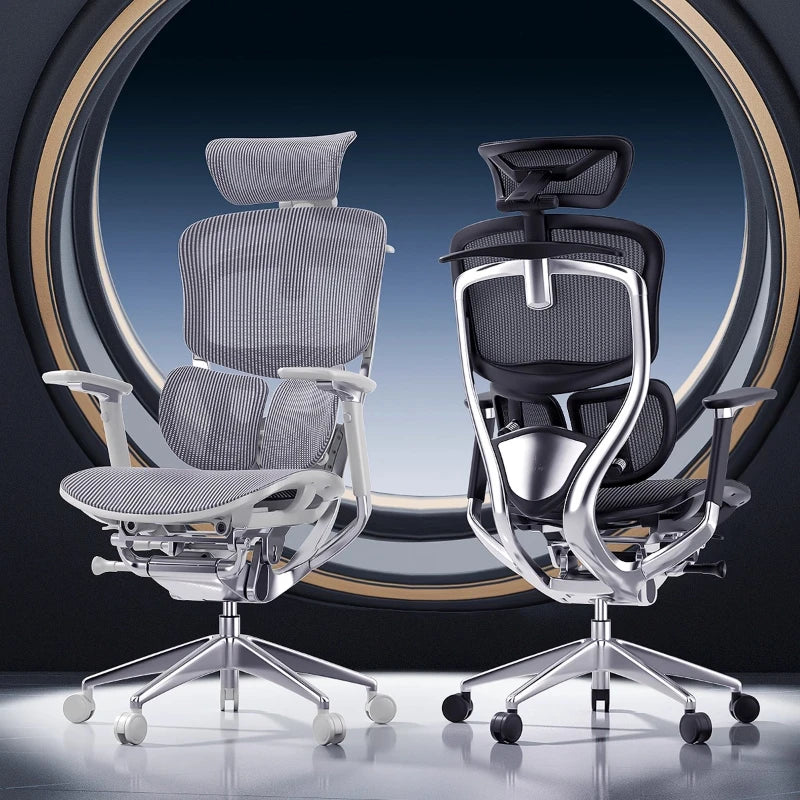 Ergonomischer Computerstuhl Designer Bequeme nordische Fußstütze Moderner trendiger Bürostuhl Entspannendes Lesen Muebles-Möbel