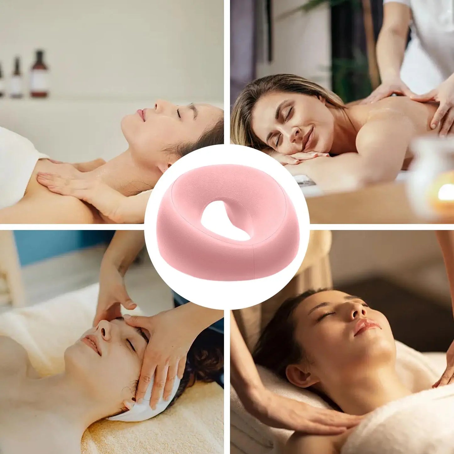 Headrest Face Cushion Ergonomics Lying Down Pillow Memory Foam Breathable Head Rest Support Pillow Body Massage Face Rest Pillow.
