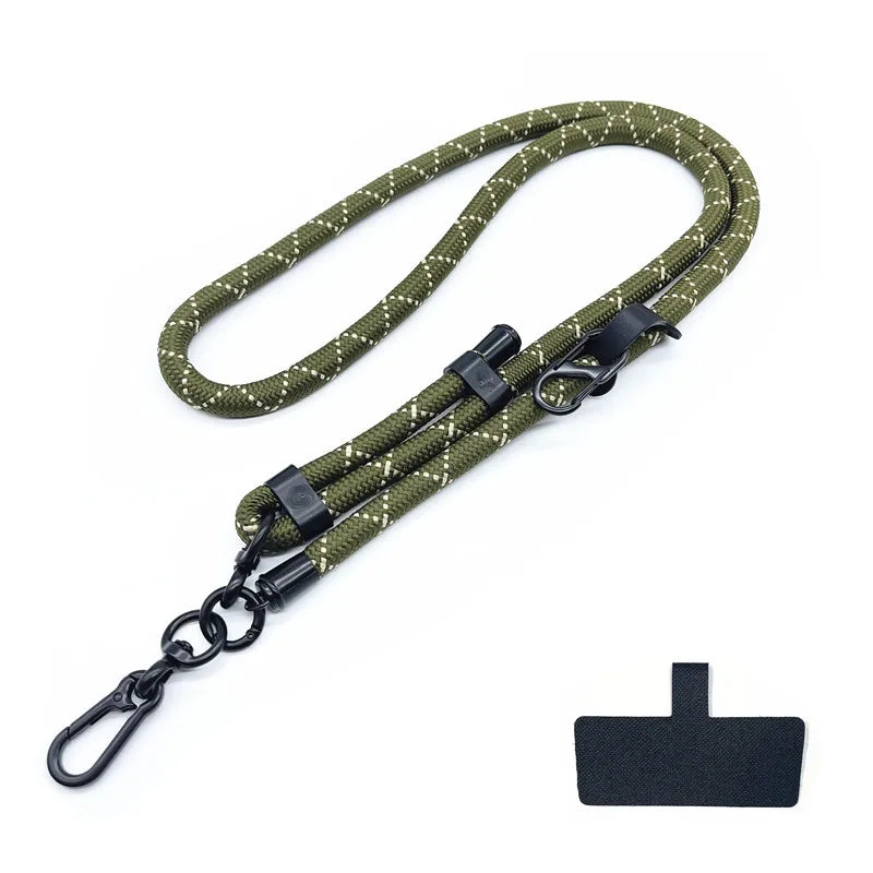 Phone Lanyard Adjustable 1 Cm Diameter Outdoor Universal Case Crossbody Shoulder Card Neck Cord Clip Hang Anti-lost Wrist Strap