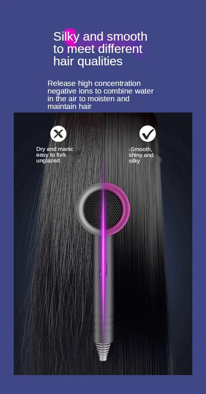 Constant Temperature Hair Dryer For Women Blue Light Negative Ion Professional Electric Hair Brush Quick Drying Low Noise Dryer