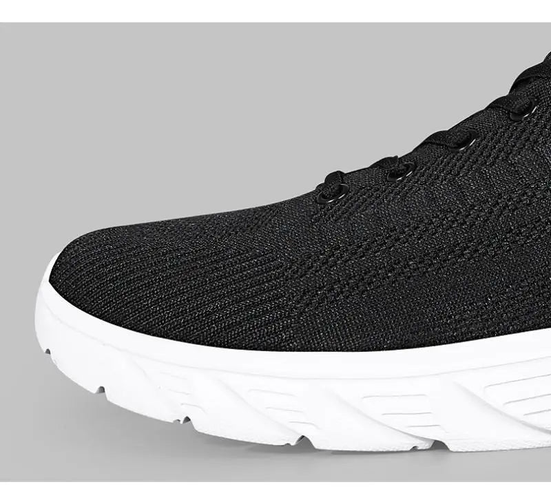 Men's Trendy Lace Up Knit Sneakers Casual Outdoor Athletic Running Walking Gym Shoes.