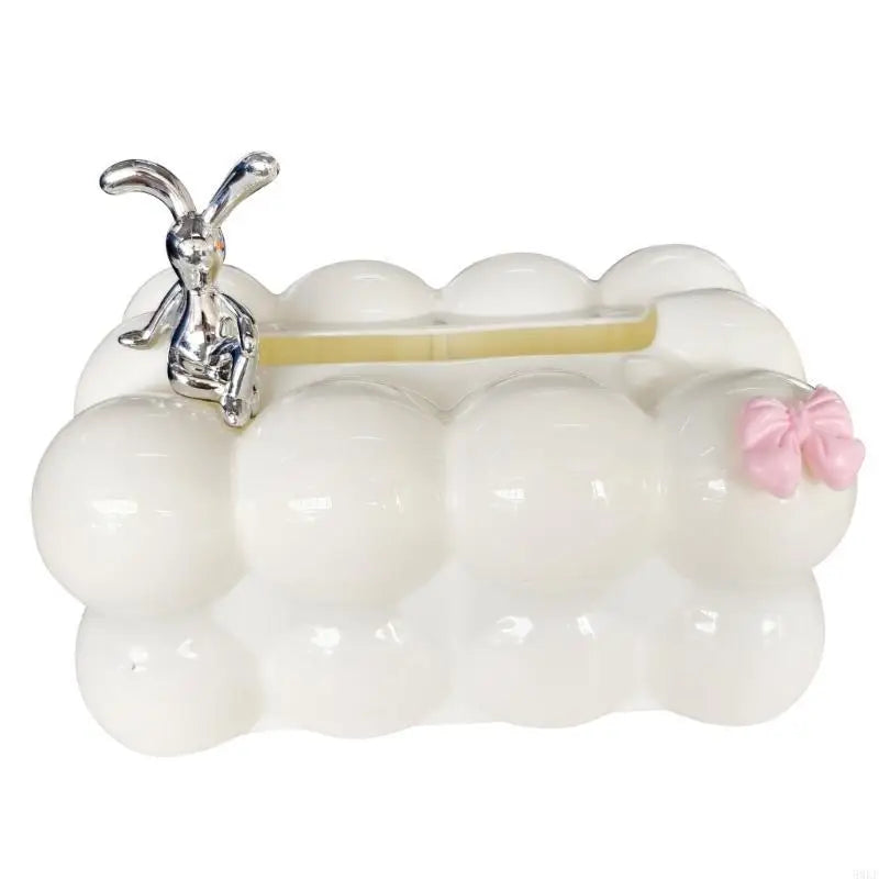 50LF Lovely Rabbit Design Marshmallows Tissue Box For Kids And Adults Home Decoration.