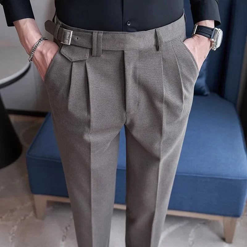 Navy Men's Suit Pants, White Black Trousers, Gray Khaki Pantalones Hombre Fashion Slim Male Pant, 28 29 30 31 32 33 34 36