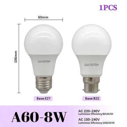 1/20PCS Led-lampe E27 B22 Energiesparlampen A60 A80 AC220V 230V 110V Licht 8W 18W 24W für Home Derection Wohnzimmer Beleuchtung