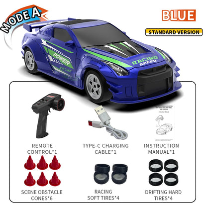 1:43 2.4G 4WD RC Drift Car with Gyroscope Fullly Proportion Remote Control Car JJRC C8827 Mini Racing Car Model Boy Toy Gift