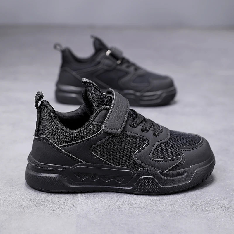 Black Kids Shoes Boys School Sneaker 4 To 12 Years Daily Walking Casual Sneaker Children Sports Shoes for Boy.