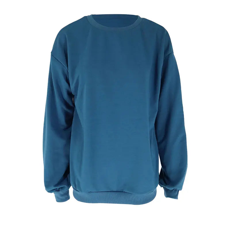 Autumn New No Hoodie Women Streetwear Fashion Long Sleeves Patchwork O-Neck Pullover Lady Versatile Knitted Casual Slim Clothing.