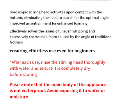 MHW-3BOMBER Official Electric Milk Frother Portable Home Barista Tools Kitchen Accessories.