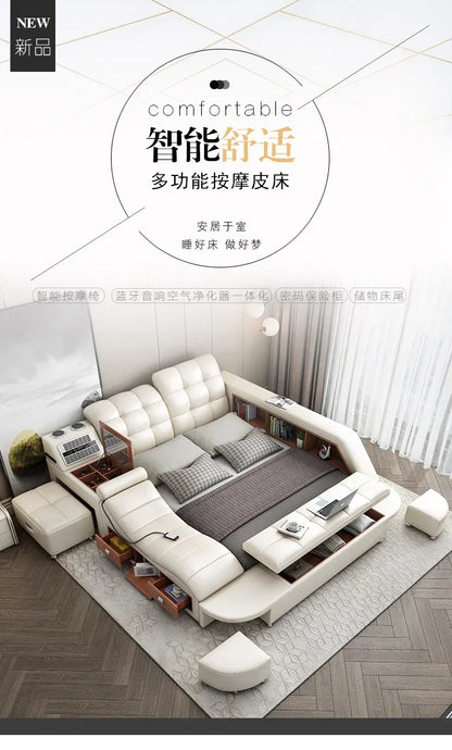 Master Under Storage Doppelbett Ästhetisches Master Nordic Multifunktionales Schlafzimmer Bettgestell Modernes Design Cama Casal Möbel