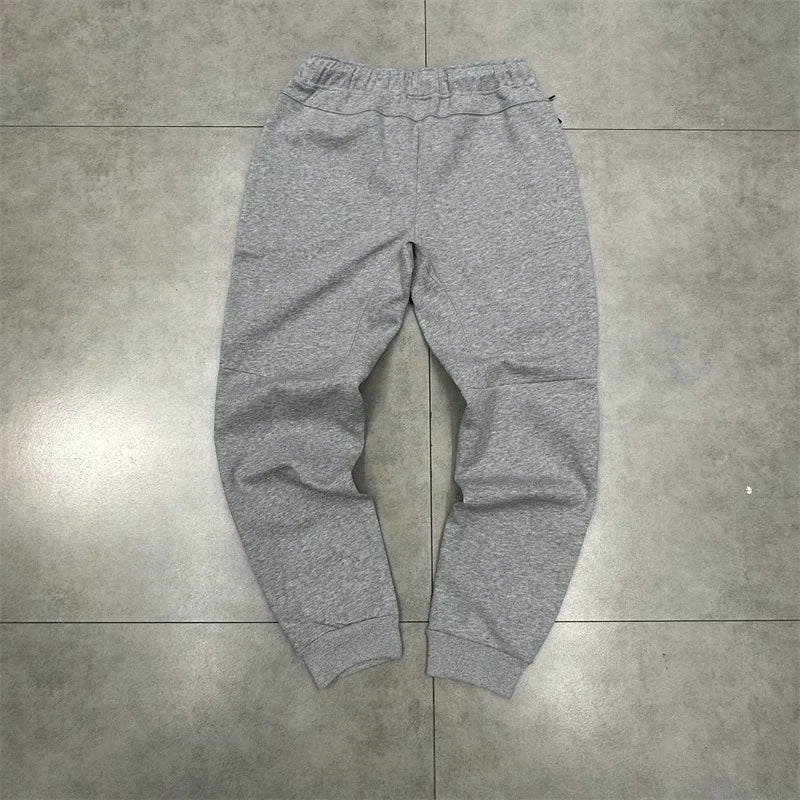 Casual Embroidered Fleece Lined Open Cardigan Hooded Zipper Pants Set for Men And Women Color Block Design by Syna.