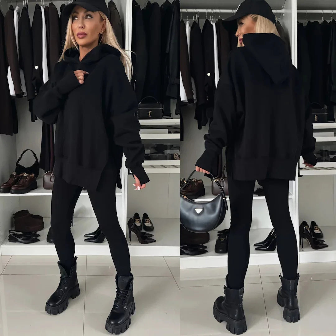 Women 2 Piece Set Hoddies Tracksuit Hooded Top & Pants Set Sweatshirts Suit Trouser Outfits Spring Jogging Sport Y2k Streetwear