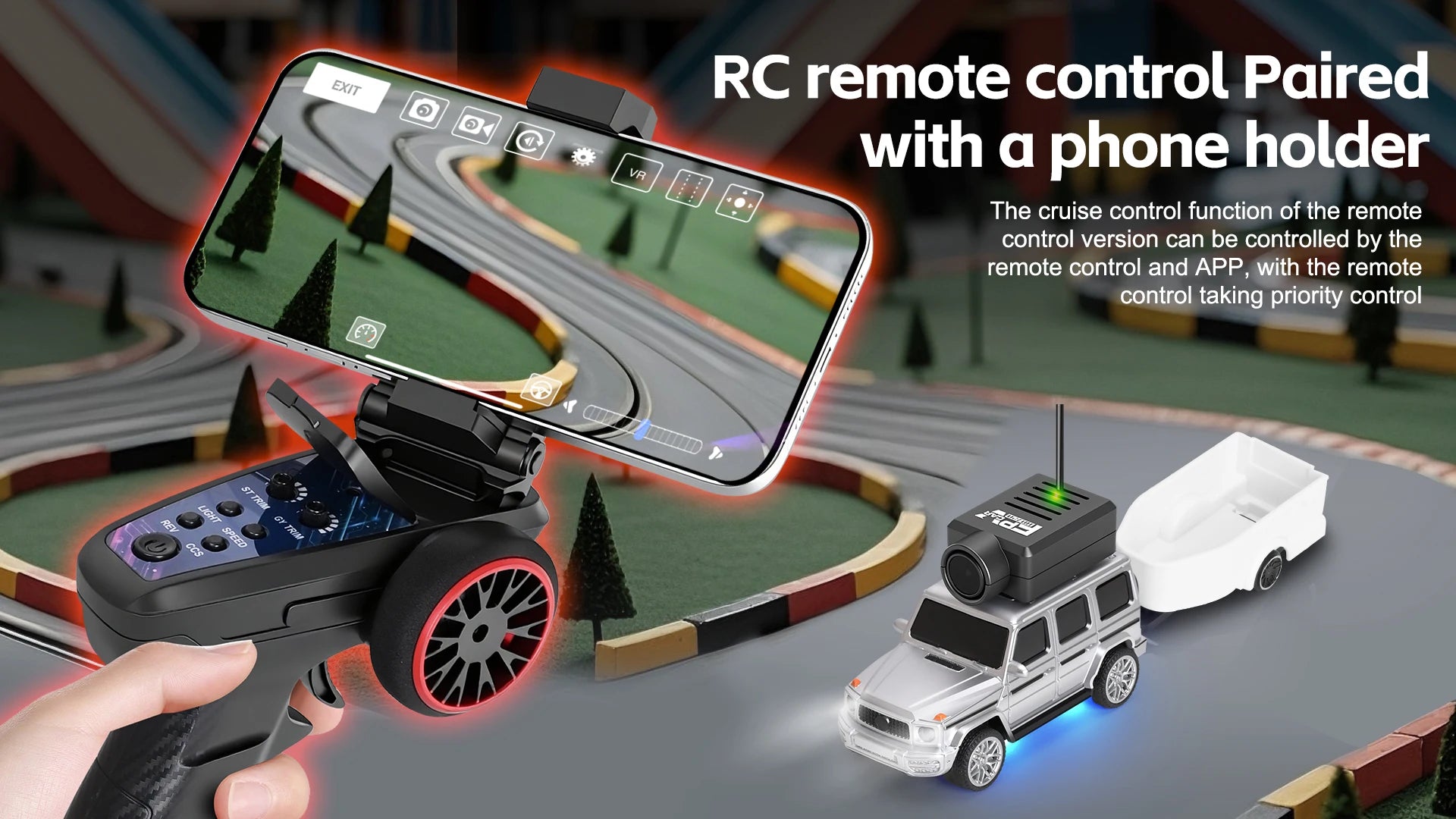 WLtoys 1/64 Mini RC Car with 720P FPV Camera Wifi APP Control 2.4G Reomte Contorl Racing Vehicle Toy for Children 6405 6406.