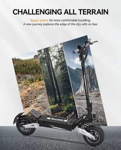 OOTD T10 Electric Scooter 500W Motor 48V13AH Battery City Off-Road Electric Scooter Adult 11 Inch Foldable Electric Scooter.