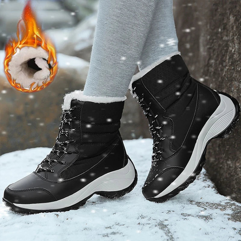 Snow Boots Women New Ladies Shoes Platform Shoes Woman Flat Keep Warm Boots Ladies Casual Plush Botas Mujer Winter Shoes Women.
