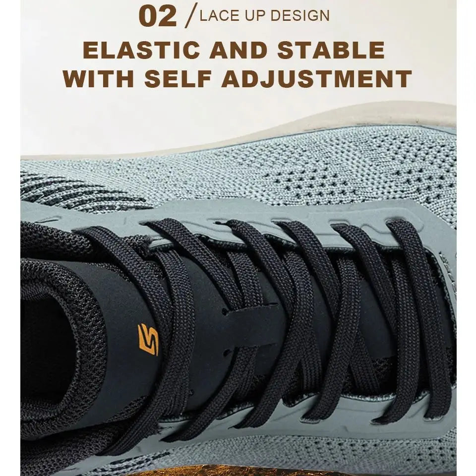 Baasploa Männer Wanderschuhe Komfort Tragen Beständig Outdoor Schuhe Männer Atmungsaktives Mesh Casual Turnschuhe Klettern Nicht-Slip Spitze Up.