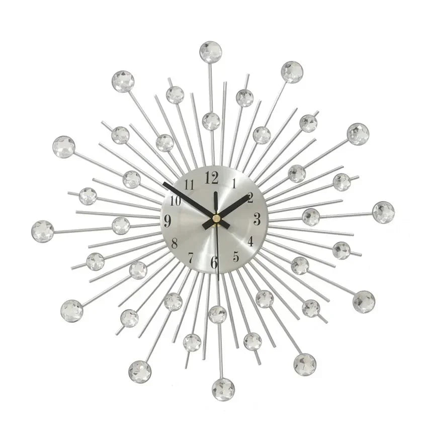 2024 heiß verkaufen Licht Luxus Eisen Kunst Atmosphäre High-End einfache Pfau Wanduhr Mode Wohnzimmer Uhr nach Hause Wandbehang