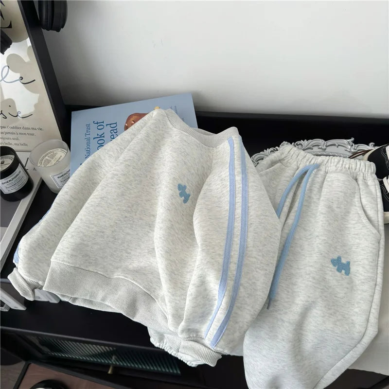 Spring Kids Sweatshirt Sets Children Long Sleeve Clothing Suits Boy Girl Casual Pullover+Pants 2Pcs Autumn Teen Tracksuit Outfit.