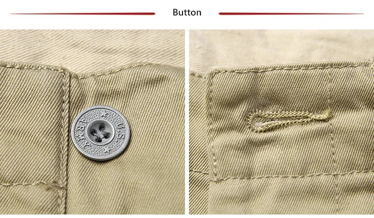 Rugged Bronson Army Chino Trousers 1942 Pattern Khakis Military Style Casual Pants.