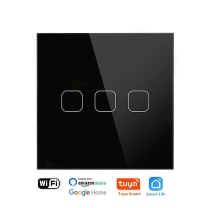 Smart Switch ohne Neutralleiter 1 2 3 4 Gang Wifi Wandleuchte Touch-Schalter Eu 220 V Tuya Smart Home unterstützt Alexa Google Home