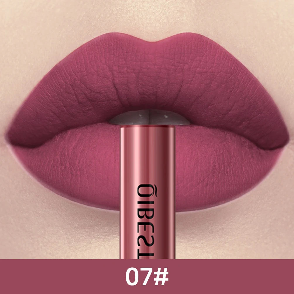 QIBEST Matte Liquid Lipstick Waterproof Long Lasting Lip Gloss Velvet Mate Nude Red Tint Tube Lipsticks Lipgloss Makeup Cosmetic