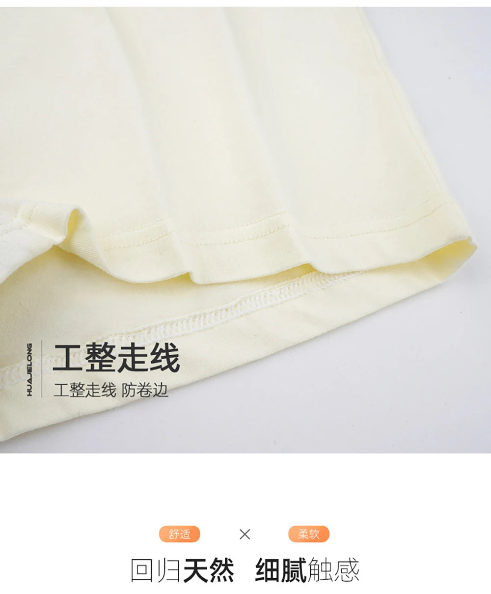 3PCS/Pack 100% Cotton Multicolor Solid Women's Boxer Knit Breathable Panties Underwear Soft High Elastic Mid-rise Thin Boyshorts.