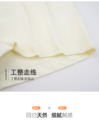 3PCS/Pack 100% Cotton Multicolor Solid Women's Boxer Knit Breathable Panties Underwear Soft High Elastic Mid-rise Thin Boyshorts.