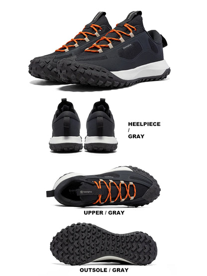 Baasploa Wanderschuhe Herren Outdoor Wasserdicht Camping Beständig Rutschfeste Turnschuhe Männlich Lässig Leichte Schnür-Wanderschuhe.