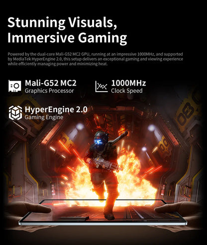 Teclast T60 Plus Tablet 12 inch MTK Helio G88 8-core CPU 6GB RAM 128GB ROM Android 14 Dual-band WiFi BT5.0 8000mAh 13MP+8MP.